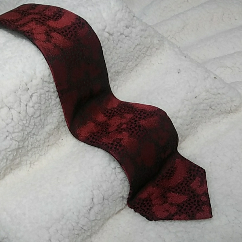 paco rabanne red and black tie